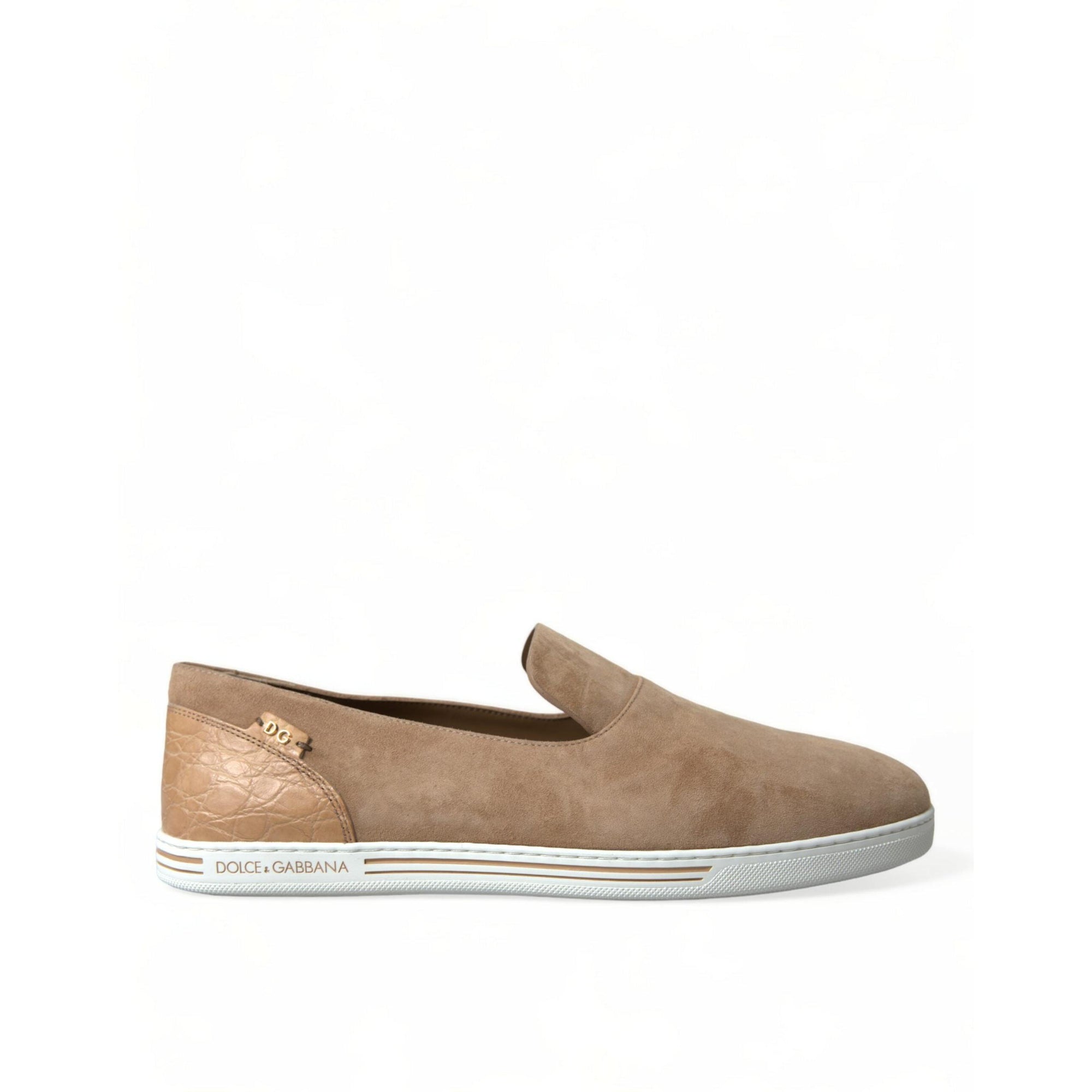 Dolce & Gabbana Elegant Beige Leather Loafers