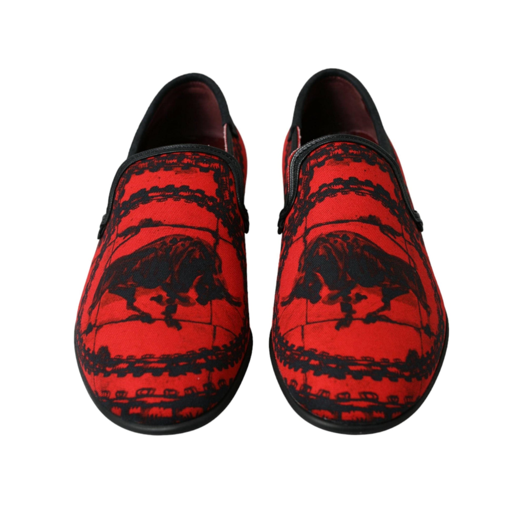 Dolce & Gabbana Torero-Inspired Luxe Red & Black Loafers