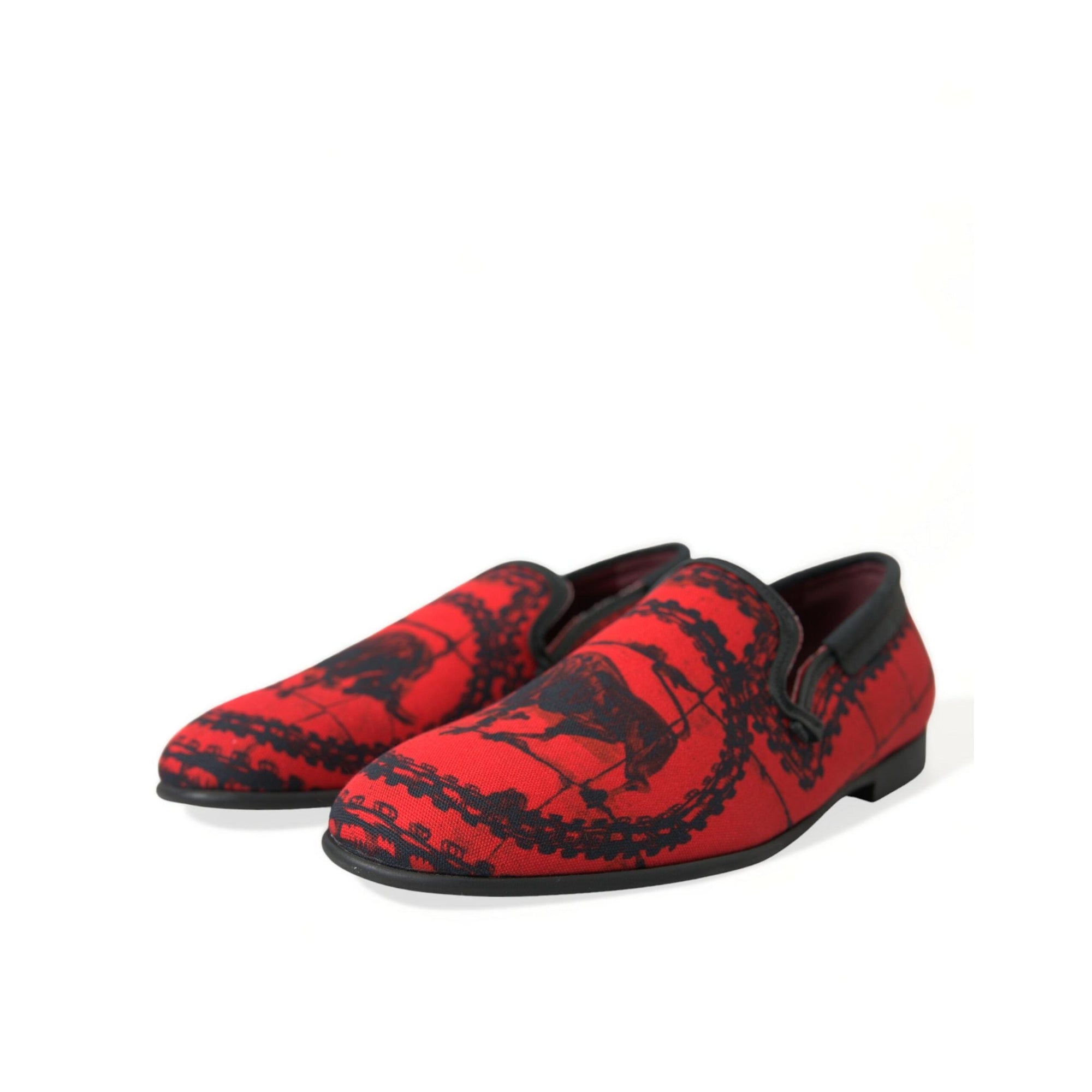 Dolce & Gabbana Torero-Inspired Luxe Red & Black Loafers