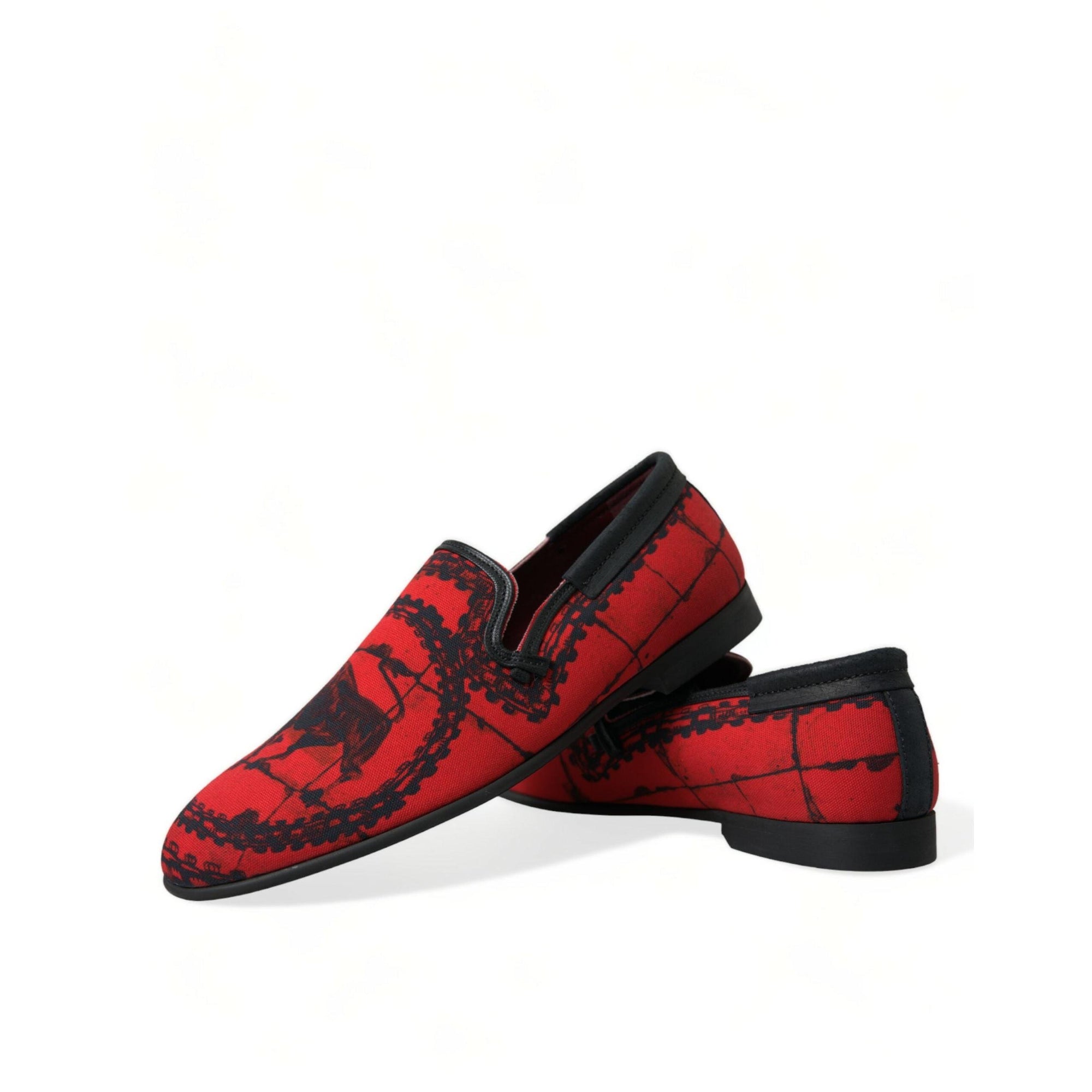 Dolce & Gabbana Torero-Inspired Luxe Red & Black Loafers