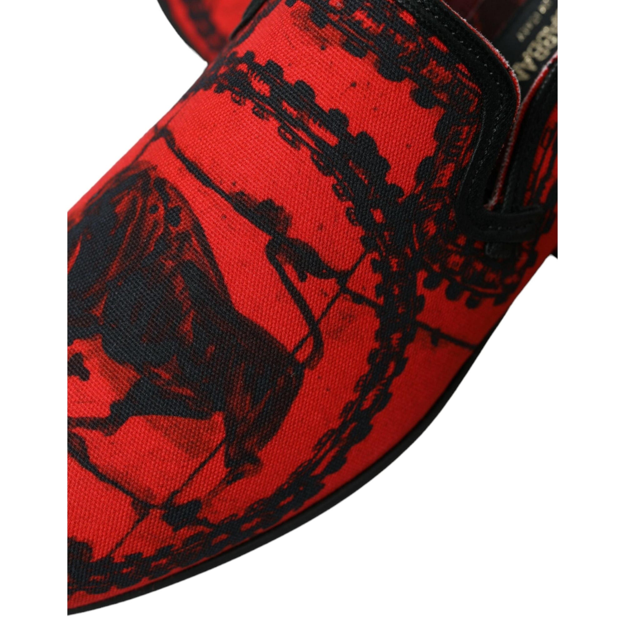 Dolce & Gabbana Torero-Inspired Luxe Red & Black Loafers