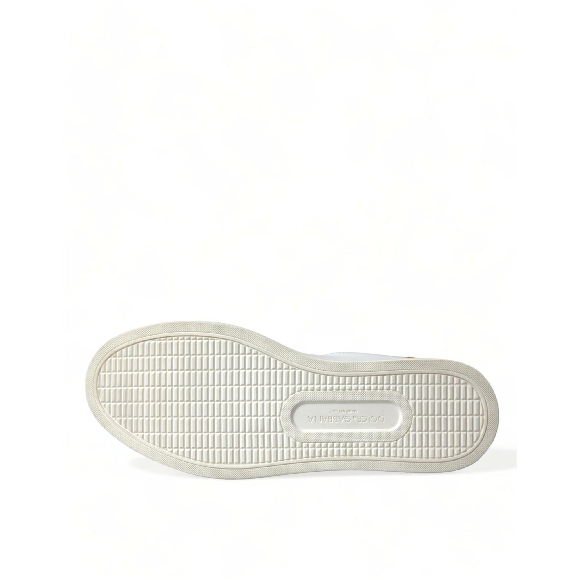 Dolce & Gabbana Sleek White Low Top Leather Sneakers
