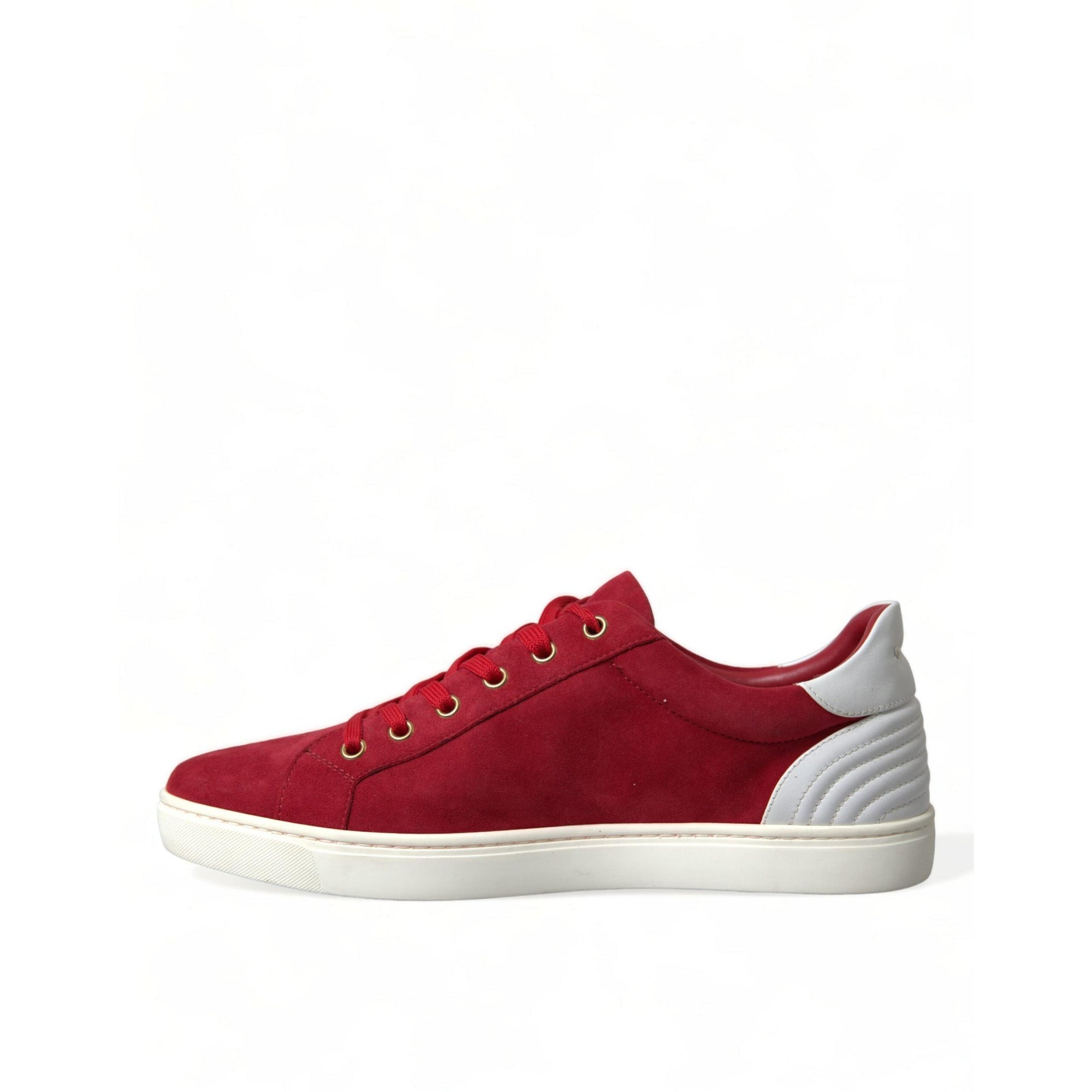 Dolce & Gabbana Elegant Red & White Low Top Sneakers