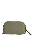 Versace Elegant White Lamb Leather Camera Bag