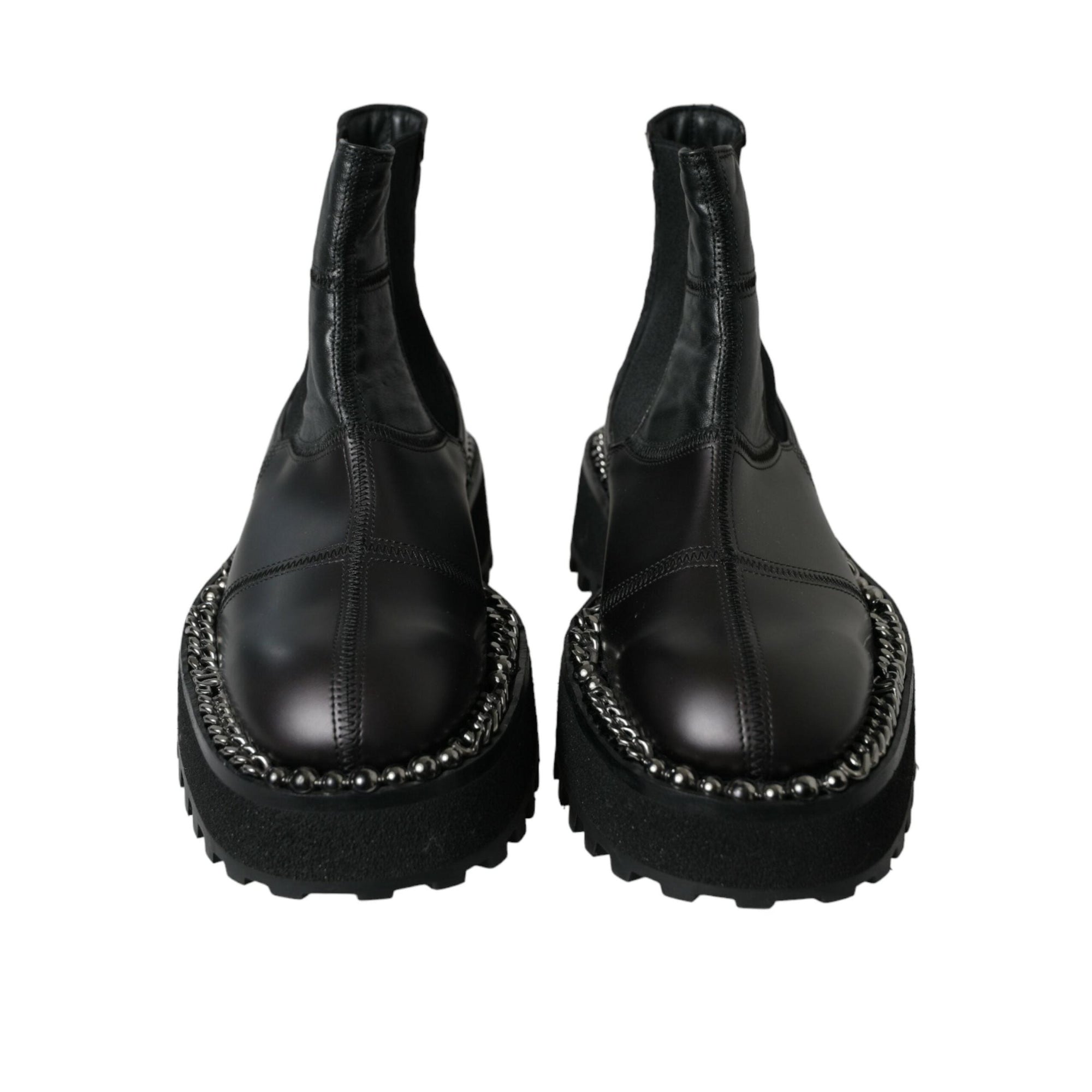 Dolce & Gabbana Elegant Black Chelsea Slip-On Boots