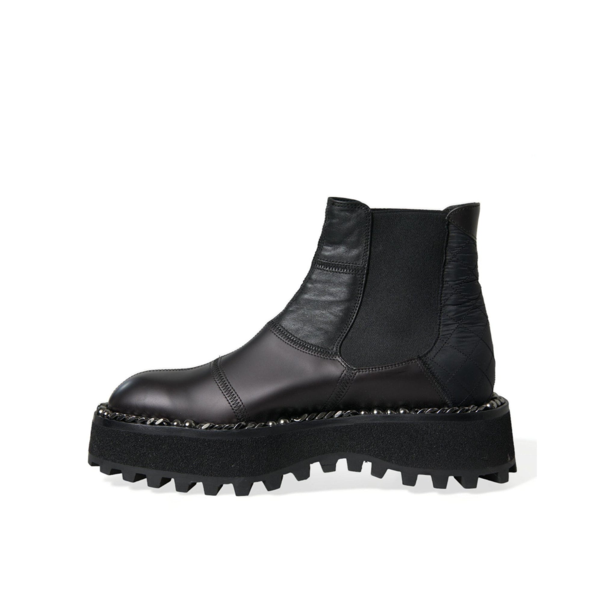 Dolce & Gabbana Elegant Black Chelsea Slip-On Boots