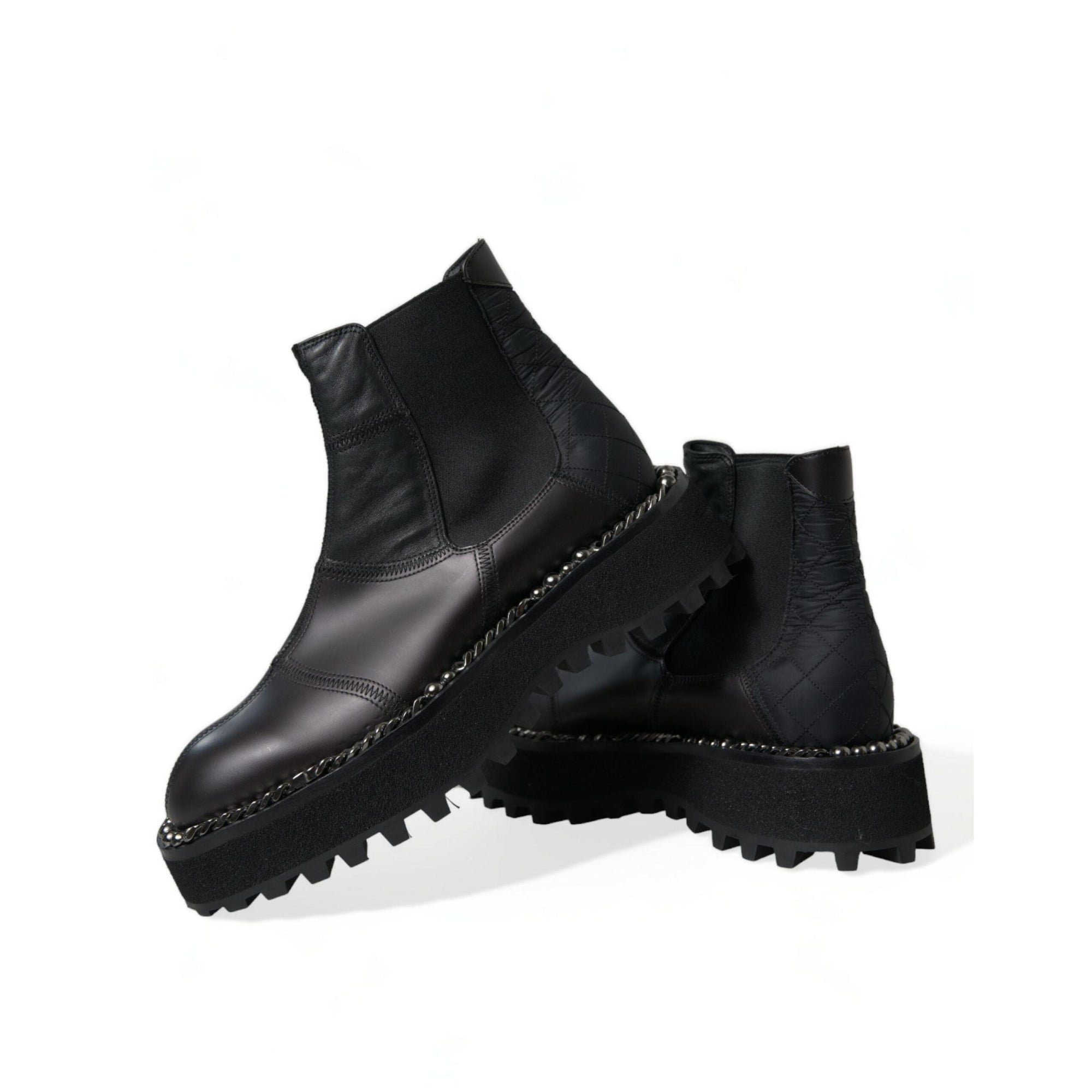 Dolce & Gabbana Elegant Black Chelsea Slip-On Boots