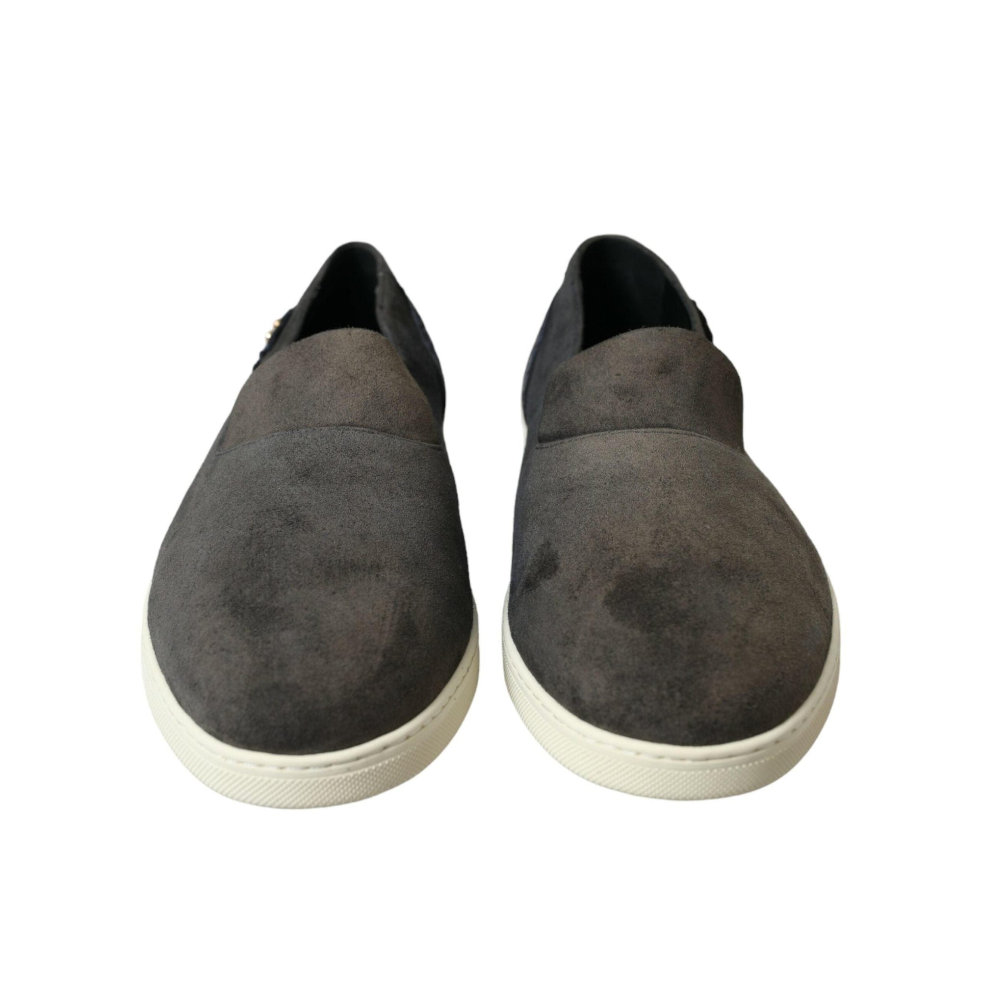 Dolce & Gabbana Elegant Blue Suede & Crocodile Slippers
