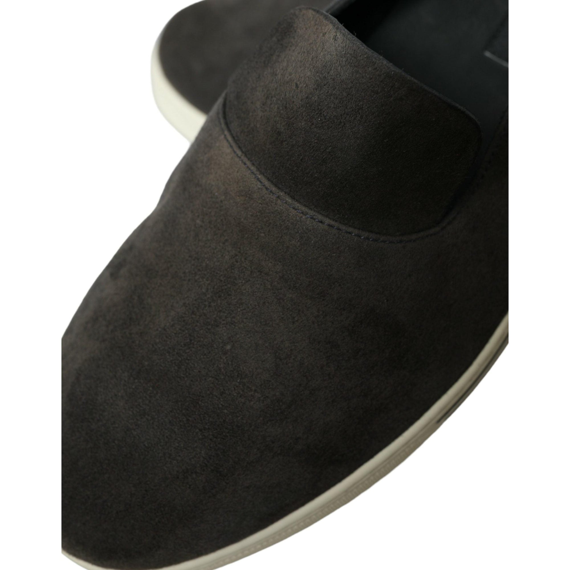 Dolce & Gabbana Elegant Blue Suede & Crocodile Slippers