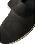 Dolce & Gabbana Elegant Blue Suede & Crocodile Slippers
