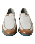 Dolce & Gabbana Elegant White Deerskin Loafers
