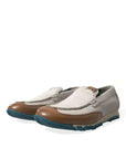 Dolce & Gabbana Elegant White Deerskin Loafers