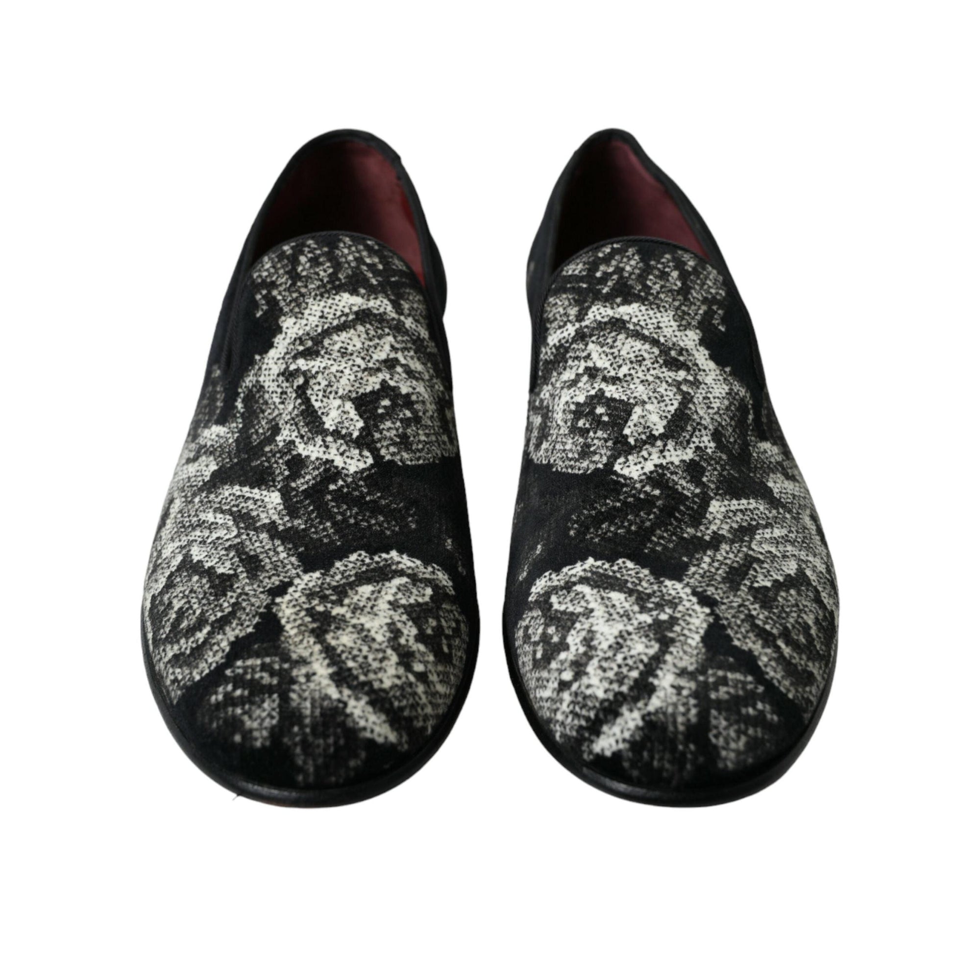 Dolce & Gabbana Elegant Floral Velvet Loafers