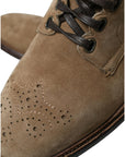 Dolce & Gabbana Elegant Leather Ankle Lace-Up Boots