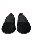 Dolce & Gabbana Elegant Black Velor Loafers for the Discerning Gentleman