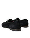 Dolce & Gabbana Elegant Black Velor Loafers for the Discerning Gentleman