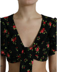 Dolce & Gabbana Floral Print Cropped Top Luxe Fashion