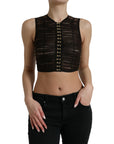 Dolce & Gabbana Embellished Cropped Sleeveless Top