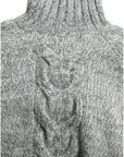 Dolce & Gabbana Elegant Gray Cashmere Blend Turtleneck Pullover