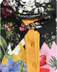 Dolce & Gabbana Elegant Patchwork Henley Silk Blend Sweater