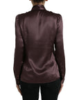 Dolce & Gabbana Elegant Silk Ascot Collar Blouse