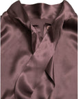 Dolce & Gabbana Elegant Silk Ascot Collar Blouse