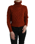 Dolce & Gabbana Elegant Brown Turtleneck Wool Sweater