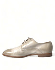 Dolce & Gabbana Elegant White Calfskin Derby Shoes