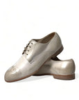 Dolce & Gabbana Elegant White Calfskin Derby Shoes
