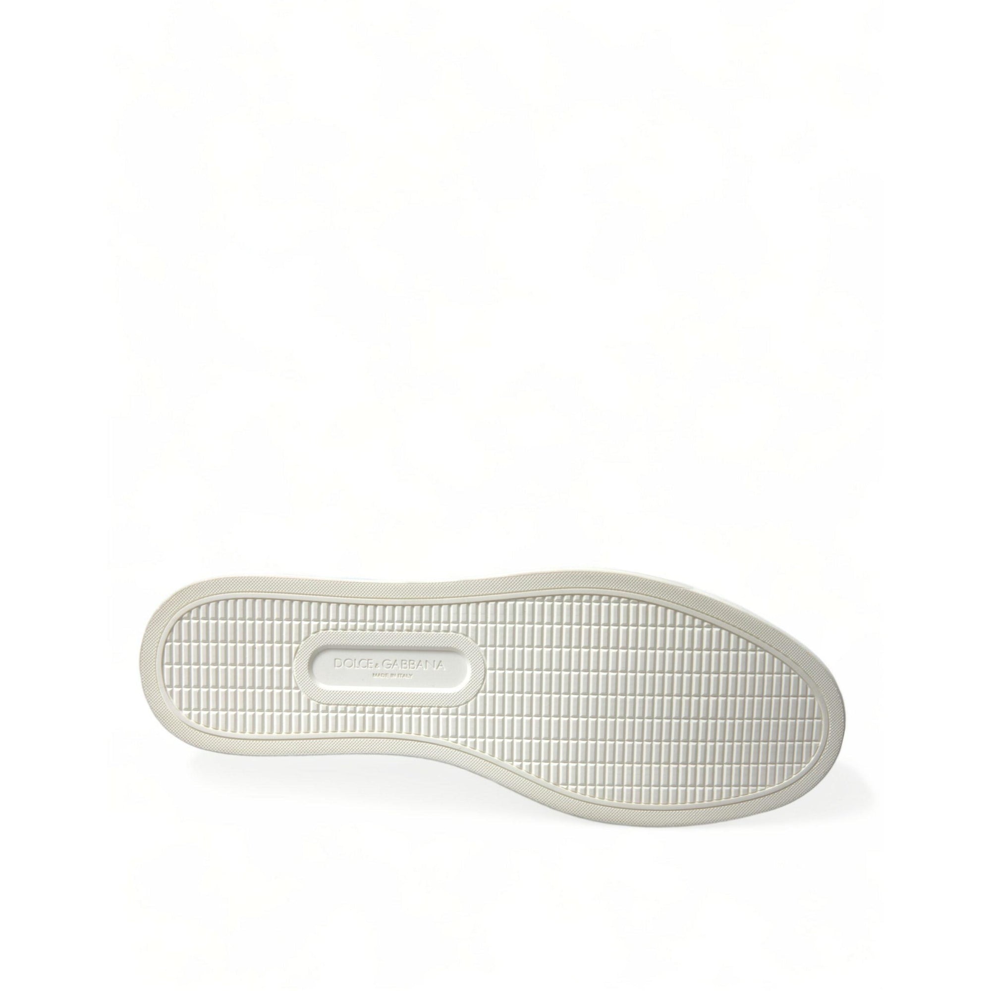 Dolce & Gabbana Exclusive White Bordeaux Low Top Sneakers