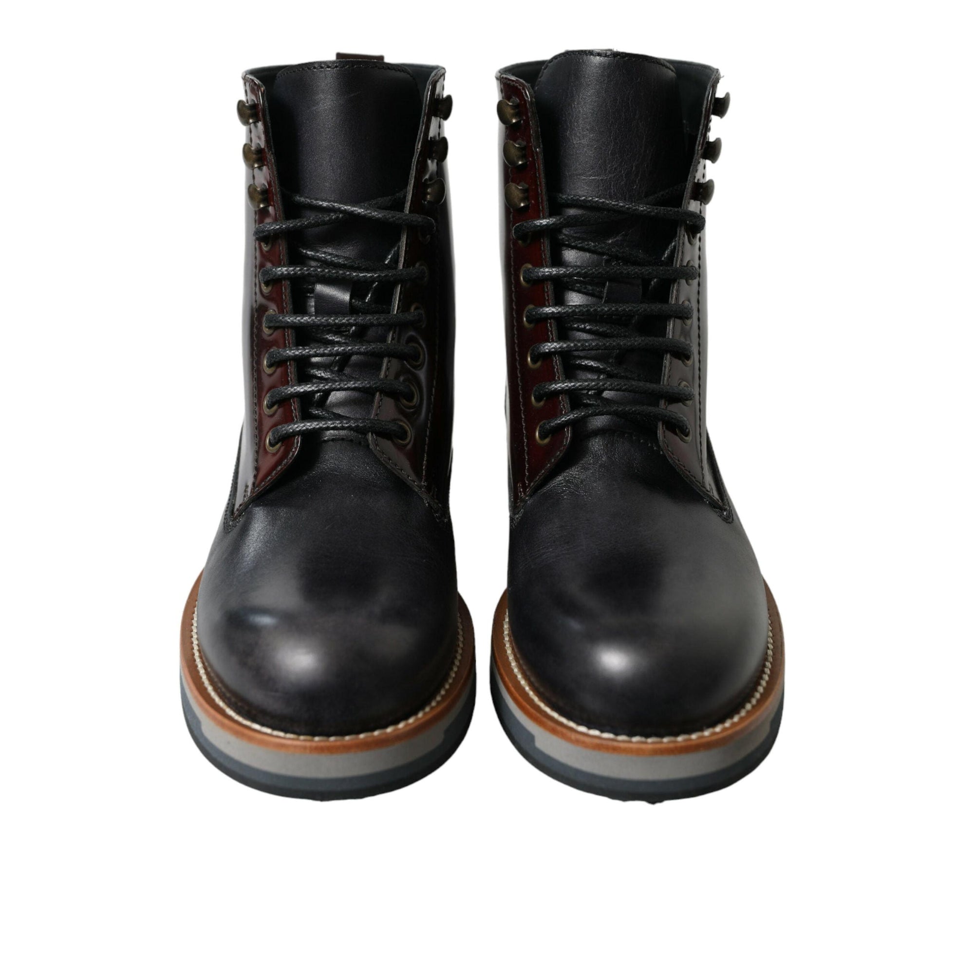 Dolce & Gabbana Elegant Bi-Color Leather Boots