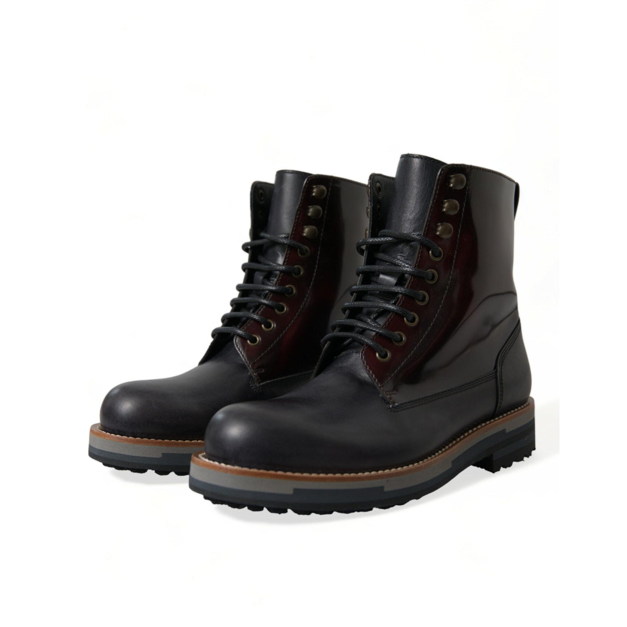 Dolce & Gabbana Elegant Bi-Color Leather Boots