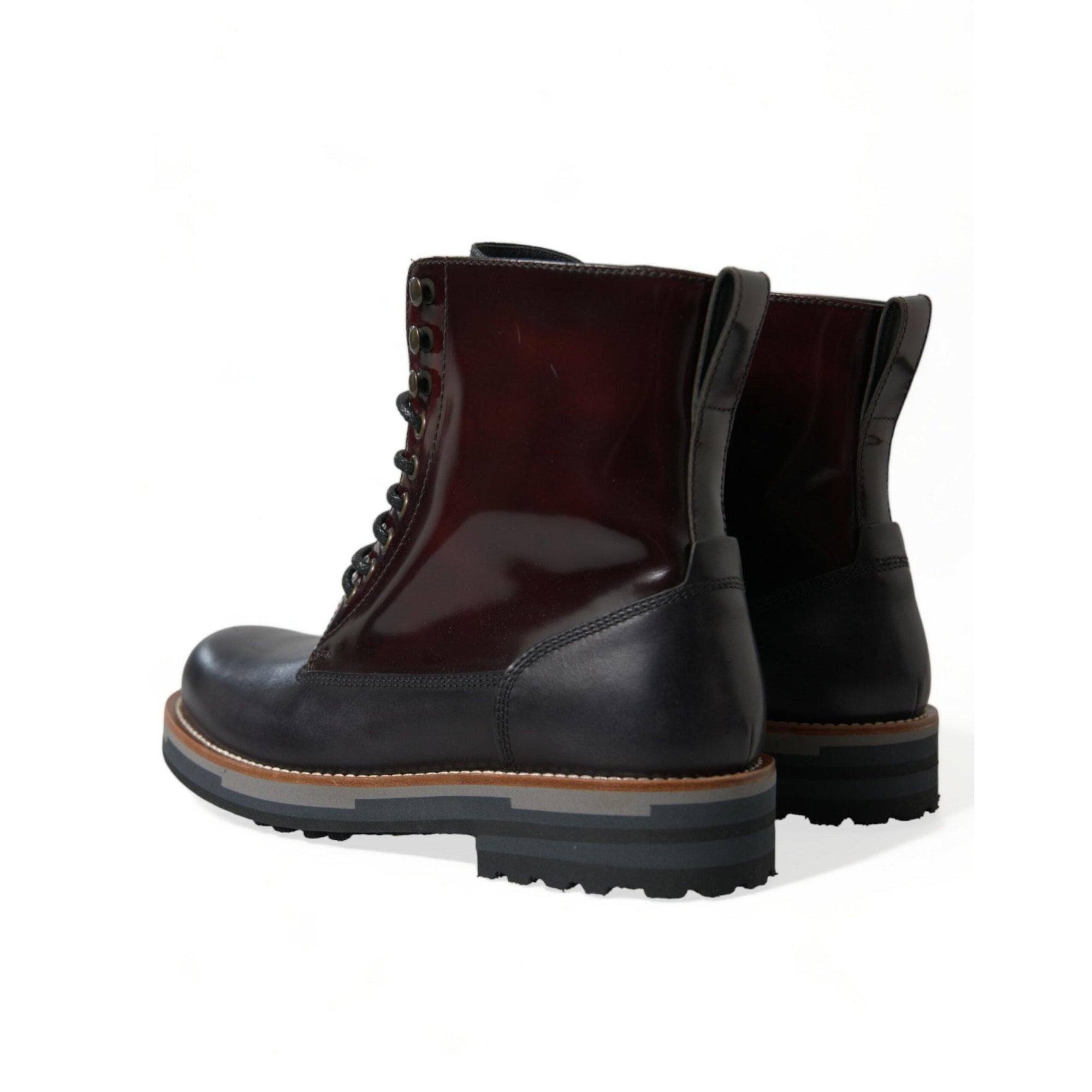 Dolce & Gabbana Elegant Bi-Color Leather Boots