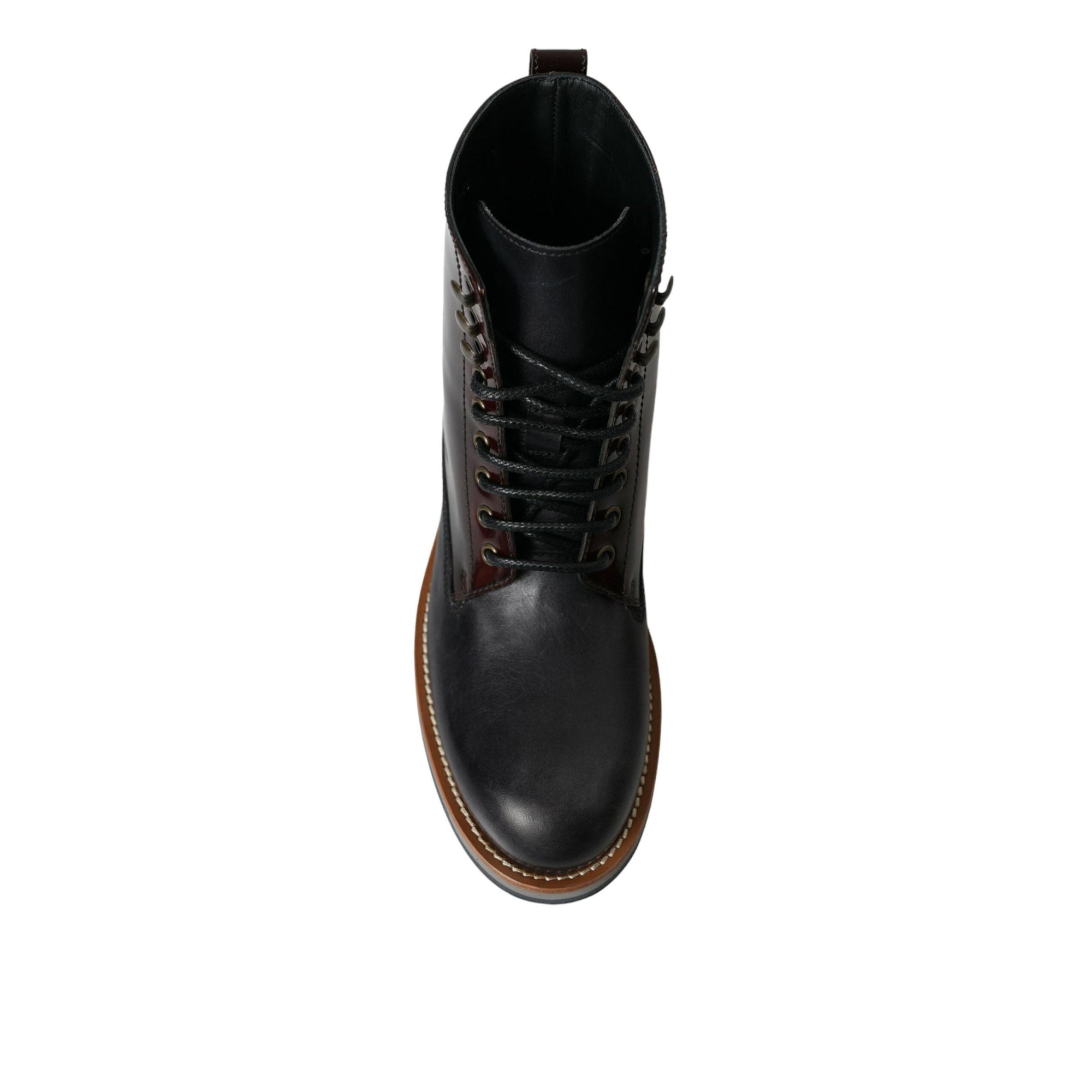 Dolce & Gabbana Elegant Bi-Color Leather Boots