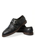 Dolce & Gabbana Elegant Calfskin Leather Monk Straps