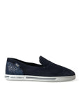 Dolce & Gabbana Elegant Blue Suede Leather Loafers