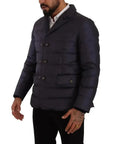 Dolce & Gabbana Elegant Dark Blue Silk Blend Jacket
