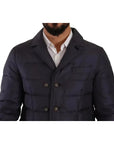 Dolce & Gabbana Elegant Dark Blue Silk Blend Jacket