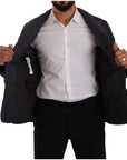 Dolce & Gabbana Elegant Dark Blue Silk Blend Jacket