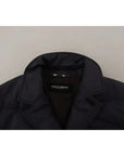 Dolce & Gabbana Elegant Dark Blue Silk Blend Jacket
