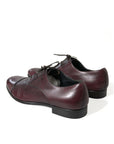 Dolce & Gabbana Elegant Burgundy Leather Derby Shoes