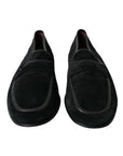 Dolce & Gabbana Elegant Velvet Black Loafers for Men