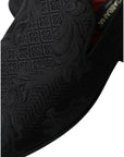 Dolce & Gabbana Elegant Black Brocade Dress Loafers