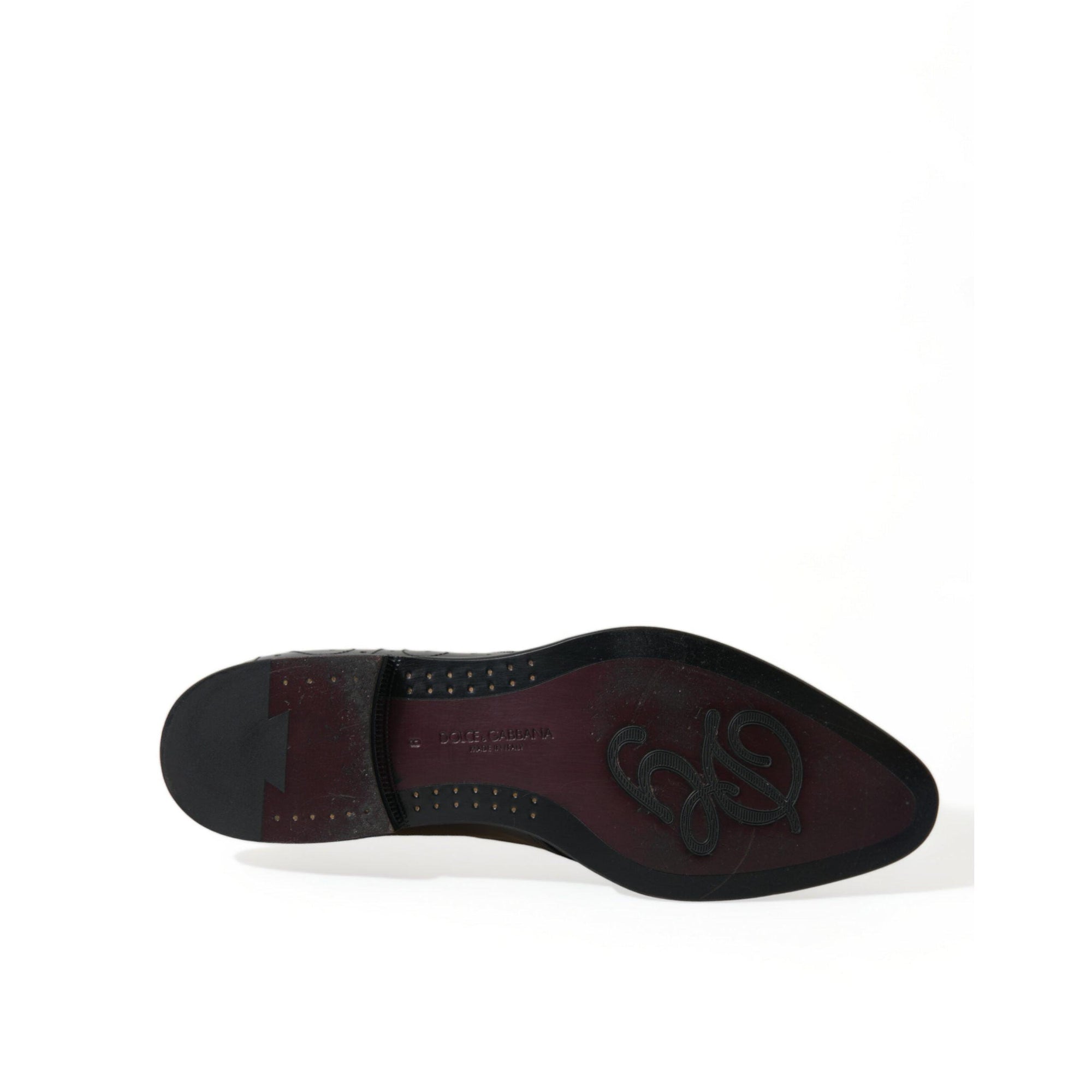 Dolce & Gabbana Elegant Black Leather Derby Dress Shoes