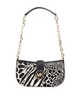 Michael Kors Carmen Small Black Haircalf Pouchette Shoulder Crossbody Bag