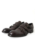 Dolce & Gabbana Elegant Triple Buckle Leather Dress Shoes