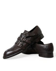 Dolce & Gabbana Elegant Triple Buckle Leather Dress Shoes