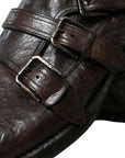 Dolce & Gabbana Elegant Triple Buckle Leather Dress Shoes