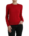 Dolce & Gabbana Radiant Red Wool Pullover Sweater