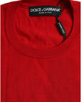 Dolce & Gabbana Radiant Red Wool Pullover Sweater